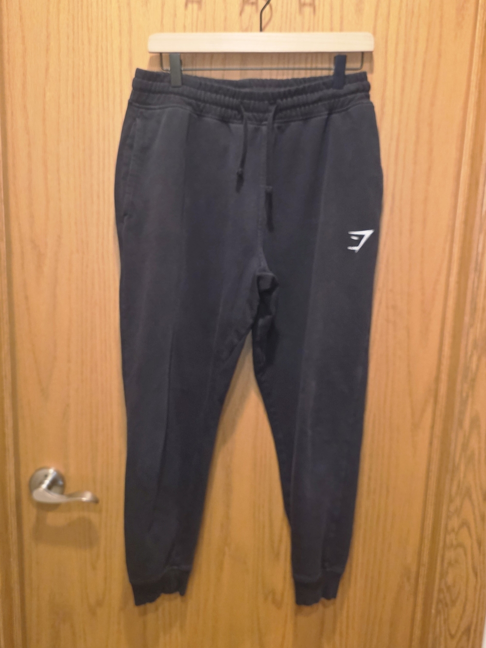 Gymshark Black Joggers with White Logo
